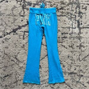 Vintage 2013 Victorias Secret PINK Teal Bootcut Sweatpants